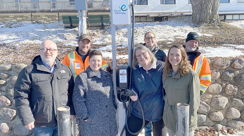 The team responsible for bringing a new electric vehicle charging station to downtown Campbell’s Bay shows off the charger. From left, Campbell’s Bay mayor Randy Pilon, director of public works Chris Sauriol, director general Sarah Bertrand, councillor Josey Bouchard, councillor Leen Matthyssen, director of water and special activities coordinator Jessica Nilsson, and municipal worker Bruce Morin.