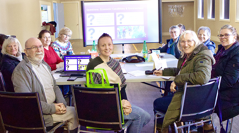 Connexions Resource Centre held the final of five community focus groups last Tuesday on Allumettes Island. Among those present at the session were, from back left, Gene O’Brien, Donna Gagnon, Nancy McGuire, Paul Brown, Shelley Heaphy, Darlene Pashak, Natalie Gaudette, Mariette Sallafranque, Marie Sallafranque, and Sharon Picard.