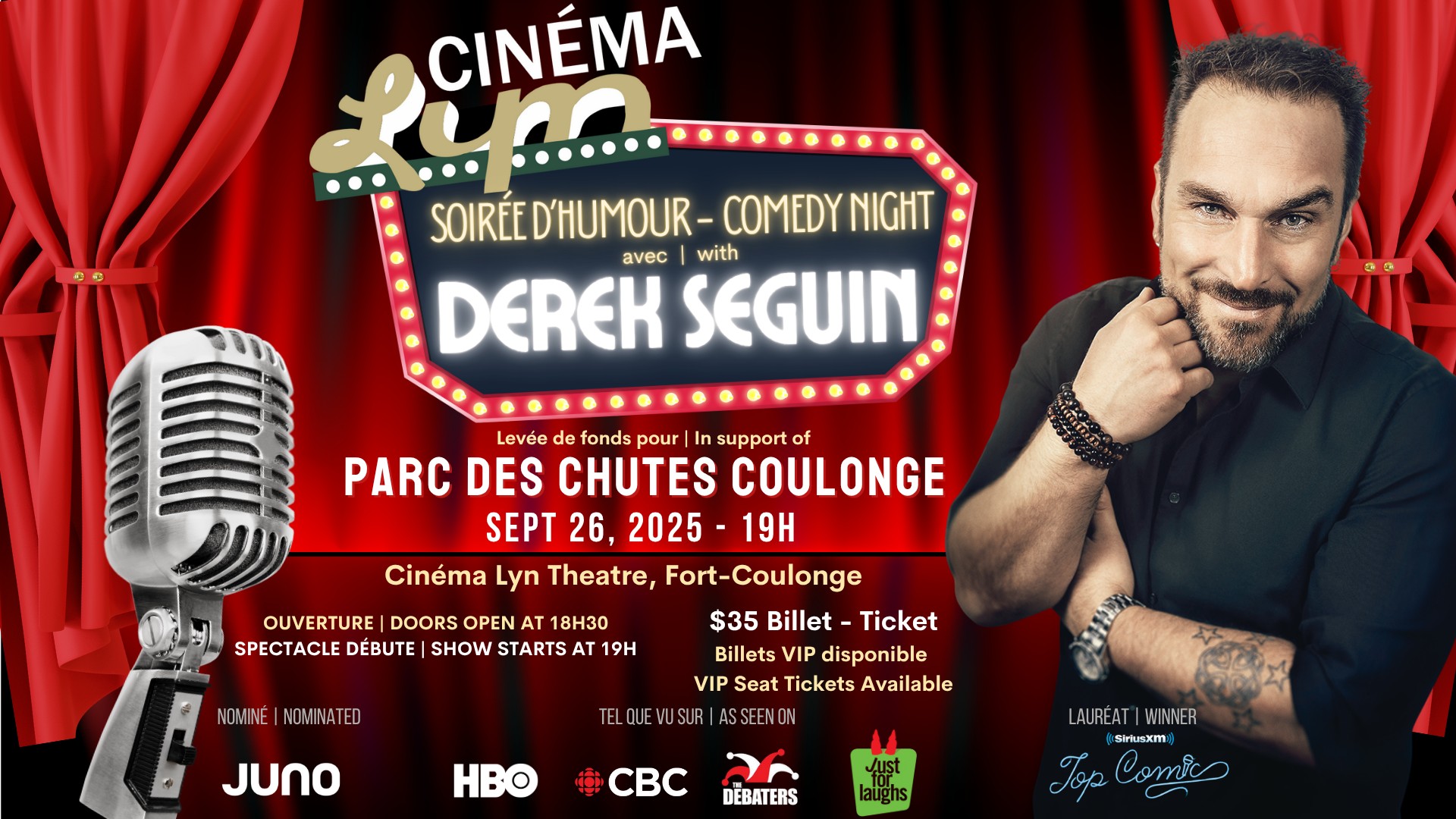 Derek Seguin Comedy Night / Soirée d'houmour avec Derek Seguin