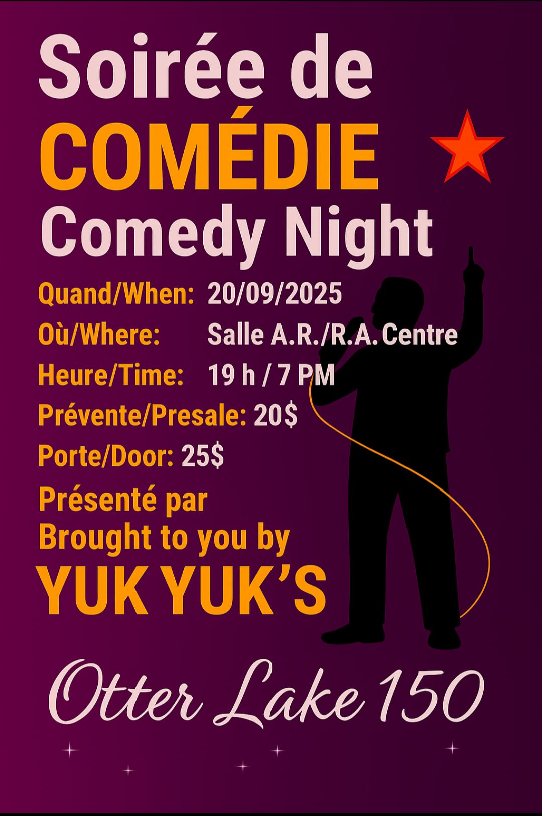  Soirée de Comédie / Comedy Night – Otter Lake 150