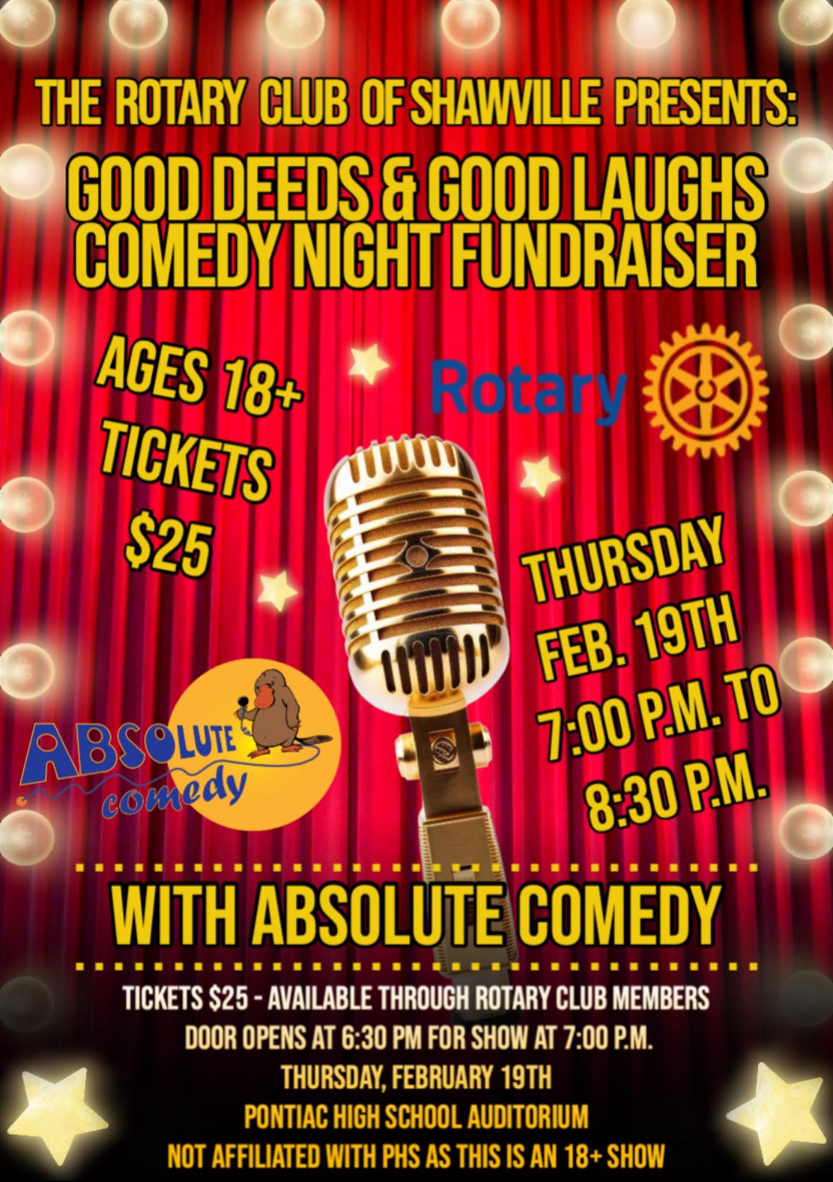 Good Deeds & Good Laughs Comedy Night Fundraiser - Shawville