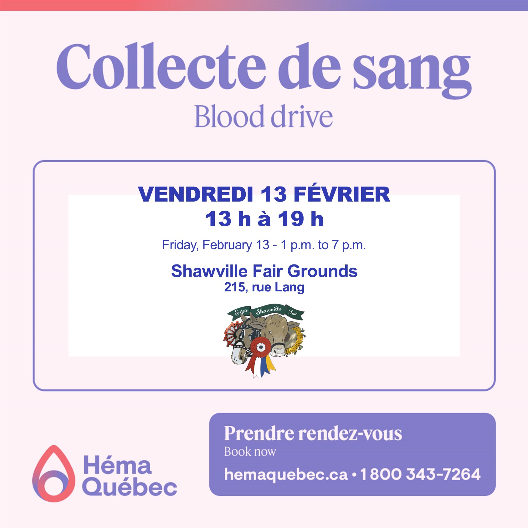 Héma-Québec Blood Drive - Shawville