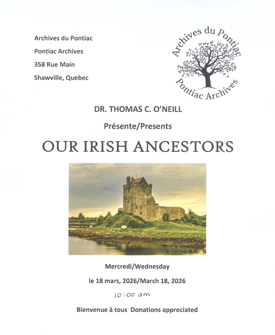 Pontiac Archives Talk: Our Irish Ancestors