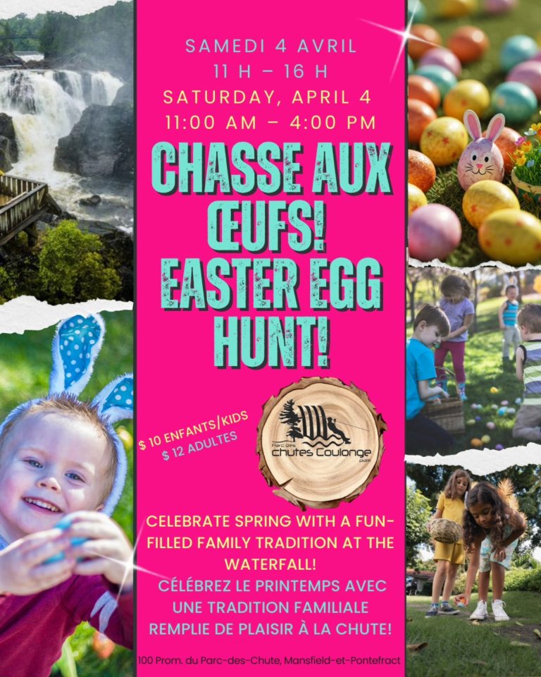 Easter Egg Hunt at Chutes Coulonge