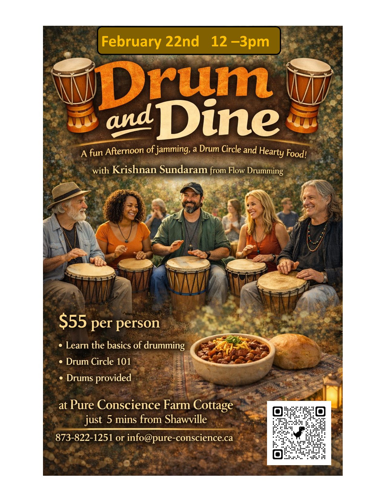 Drum & Dine at Pure Conscience Farm