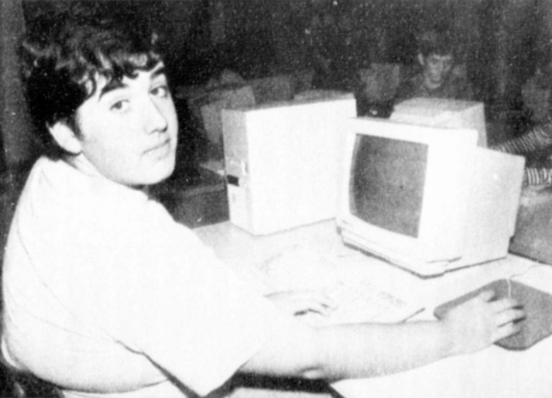 Jonathon Stewart logs on to the Free-Net on his first morning back at school after the holidays.