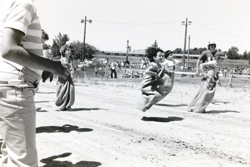 Sack races were one of the many activities at the 1978 Canada Day celebrations in Shawville.