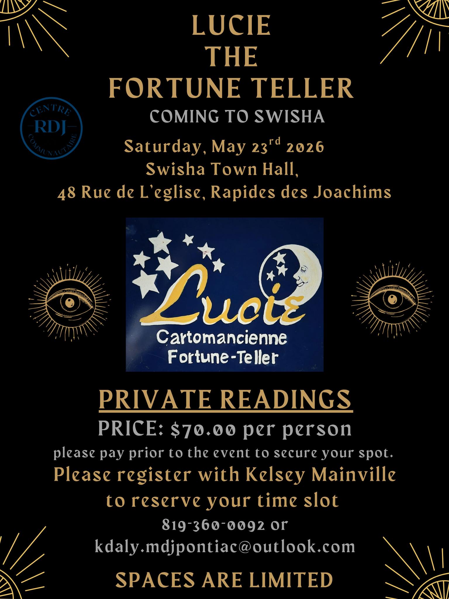 Lucie the Fortune Teller Coming to Swisha