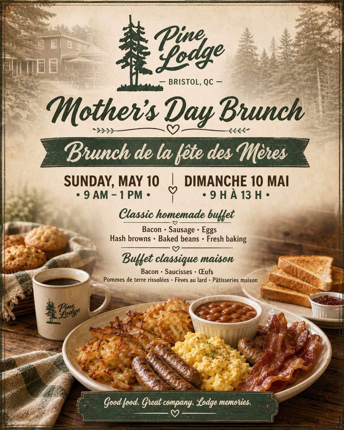 Mother's Day Brunch at the Pine Lodge - Bristol