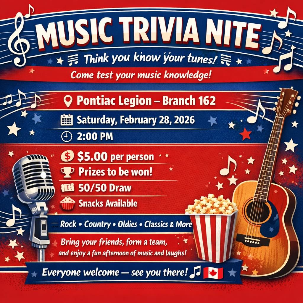 Pontiac Legion’s Music Trivia Nite - Campbell’s Bay