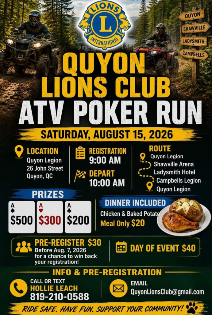 Quyon Lions Poker Run