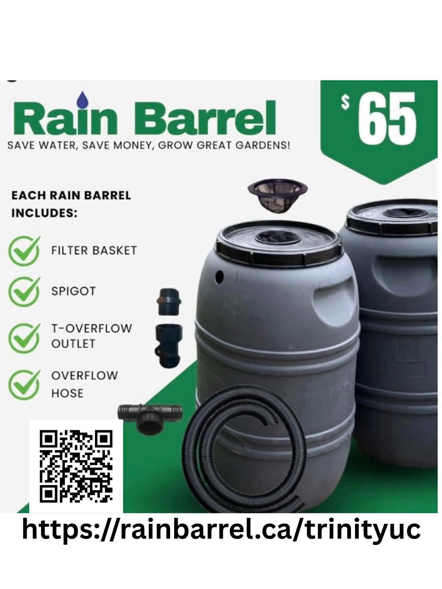 Trinity United Rain Barrel Sale