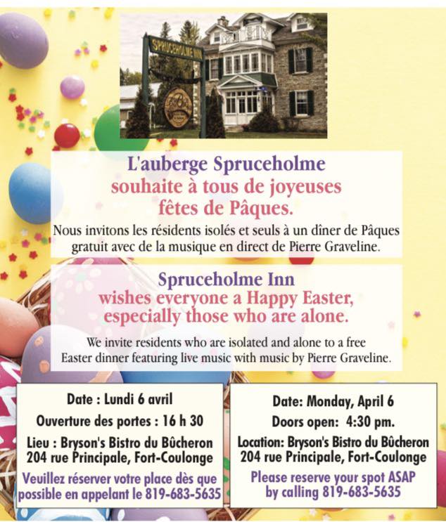 Spruceholme Inn Easter Dinner - Fort-Coulonge