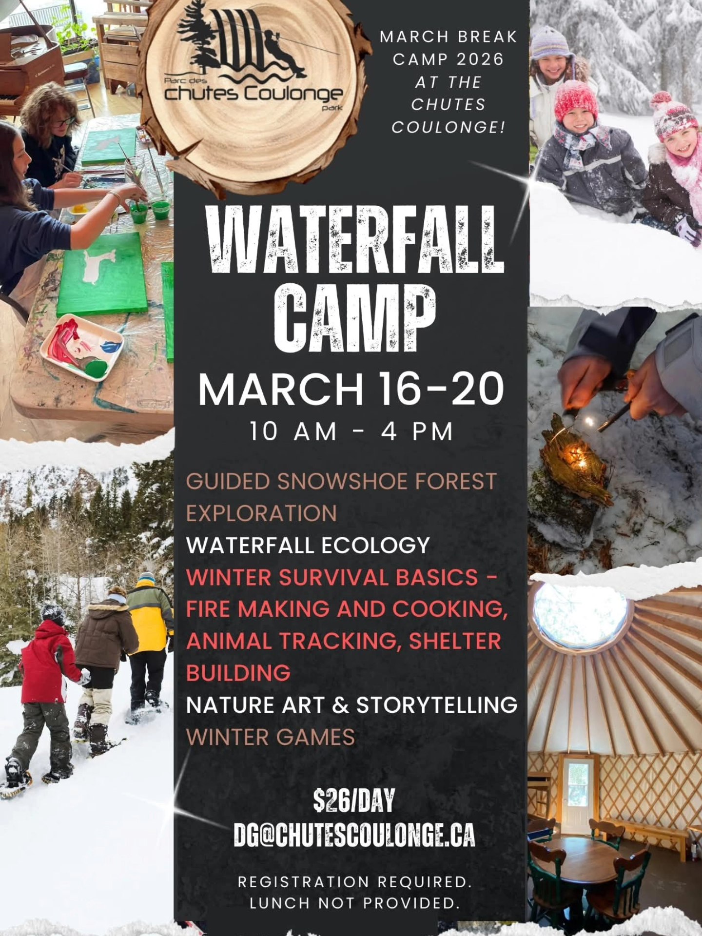 Chutes Coulonge March Break Waterfall Camp 